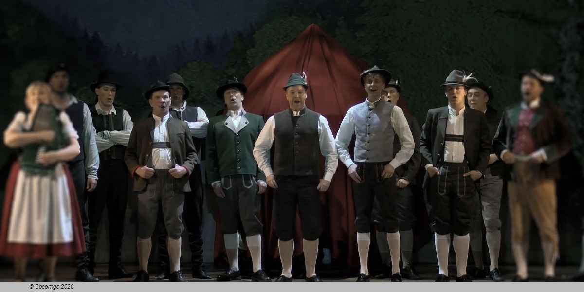 Scene 1 from the operetta "The Bird Seller"