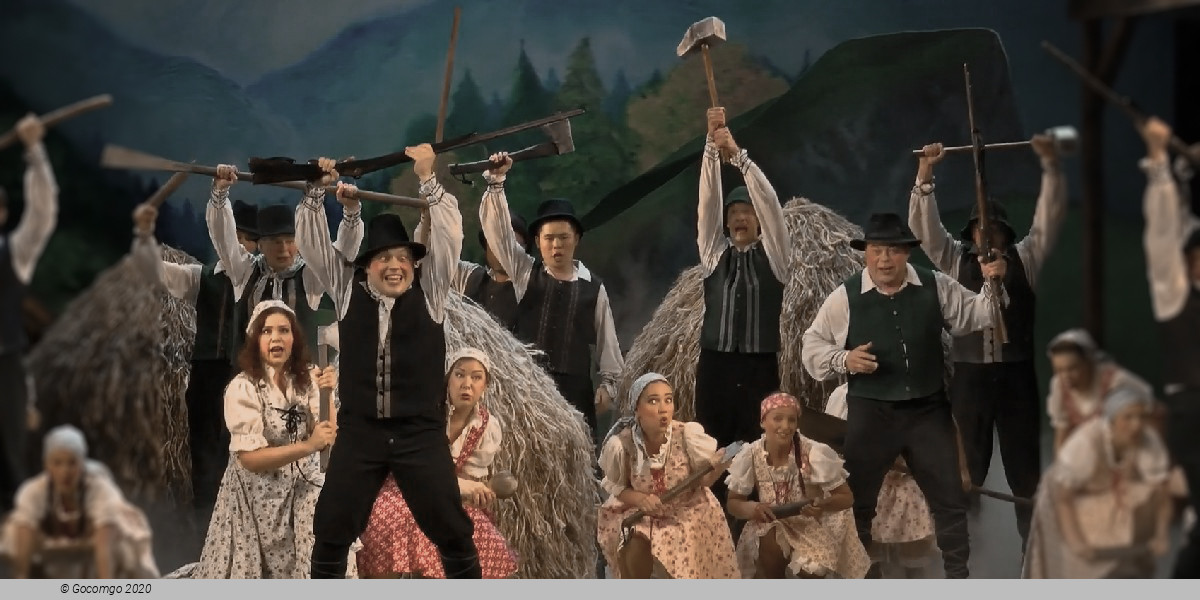 Scene 10 from the operetta "The Bird Seller"